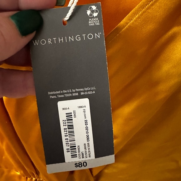 Roman Gold Large Wrap Dress Worthington New With Tags Perfect For Fall 🍁 - Picture 4 of 5